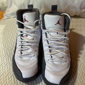 Nike Air Jordan Retro 12 XII White Dark Grey Sneakers 153265-160